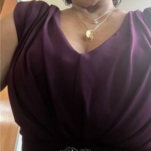 Deep Purple Grecian style Cocktail  dress